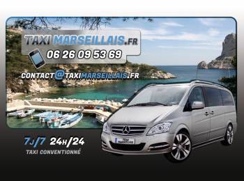 taxi 4 à 7 places sur réservation de Bandol vers aéroport Marseille Provence Marignane