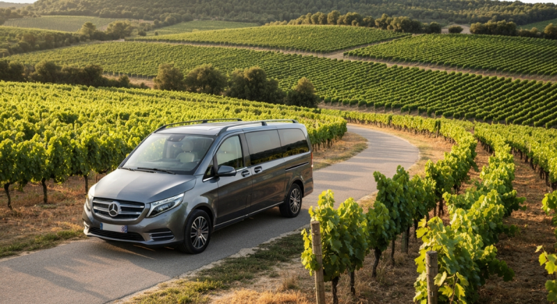Réserver un van avec chauffeur pour la route des vins en Provence depuis Marseille centre-ville